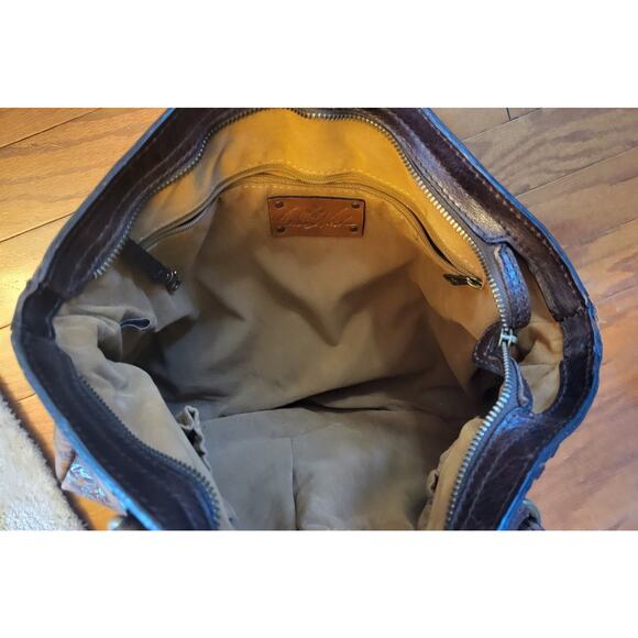 Patricia Nash Large English Garden Map Poppy Leather Tote Shoulder Bag Purse - Picture 11 of 16